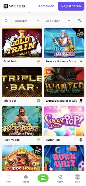 Weiss mobilen casino