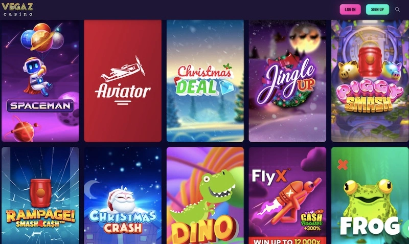 Vegaz Casino Crypto Games